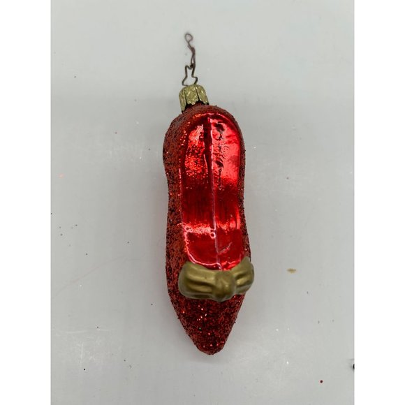 Wizard of Oz Ruby Slipper Dorothy Inge Glass Blown Christmas Ornament 4" (3) - Picture 2 of 5